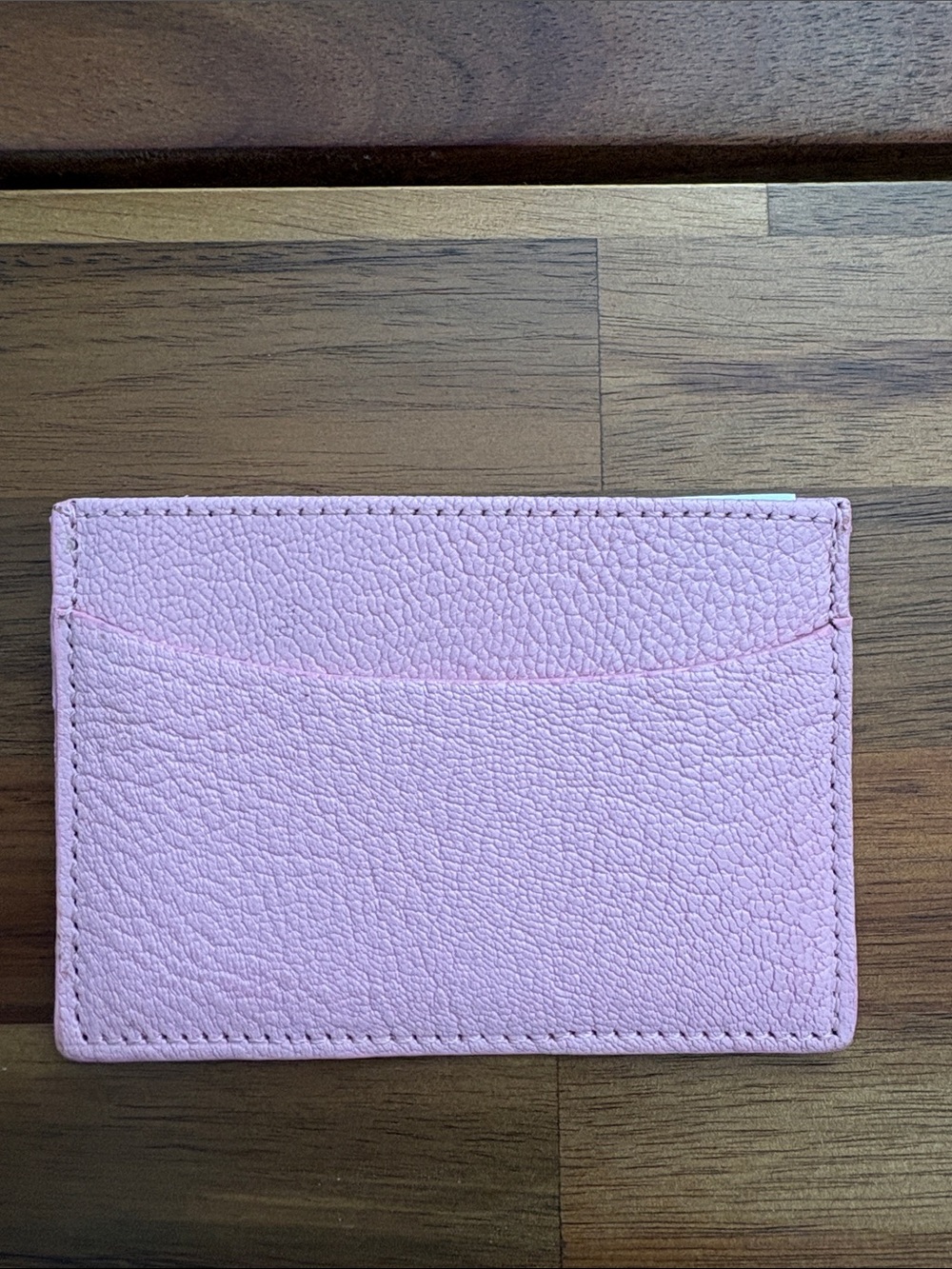 Authentic Tiffany Pink Leather Card Holder - Picture 3 of 5